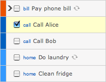 Tags in lists