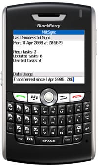 MilkSync for BlackBerry