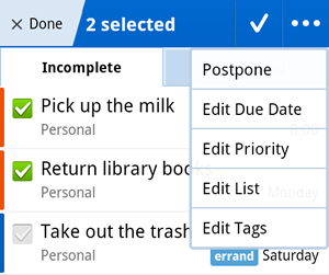 Edit multiple tasks screenshot