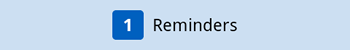 Reminders bar screenshot