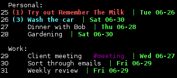 RTM-CLI screenshot