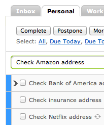 Check addresses list