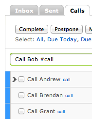 Smart List for calls
