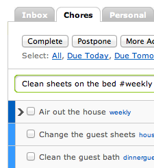 Chores list