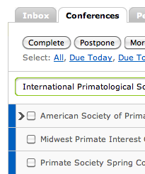 Bob T. Monkey's list of conference tasks