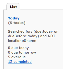 Separating tasks by context