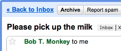 Emailing a task request