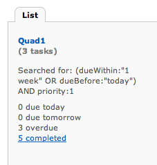 'Quad1' Smart List