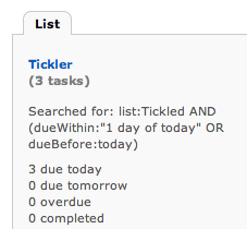 'Tickler' Smart List