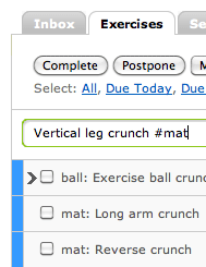 Workout checklist