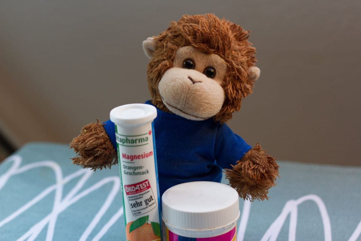 Bob T. Monkey with vitamins