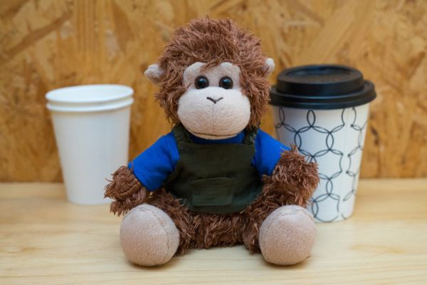 Bob T. Monkey, purveyor of fine coffee