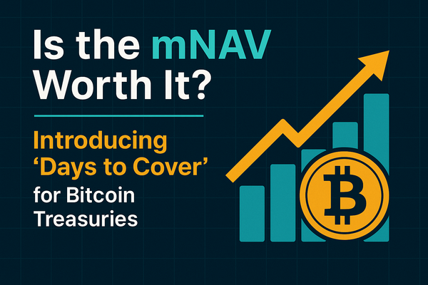 Is the mNAV Worth It? Introducing “Days to Cover mNAV”