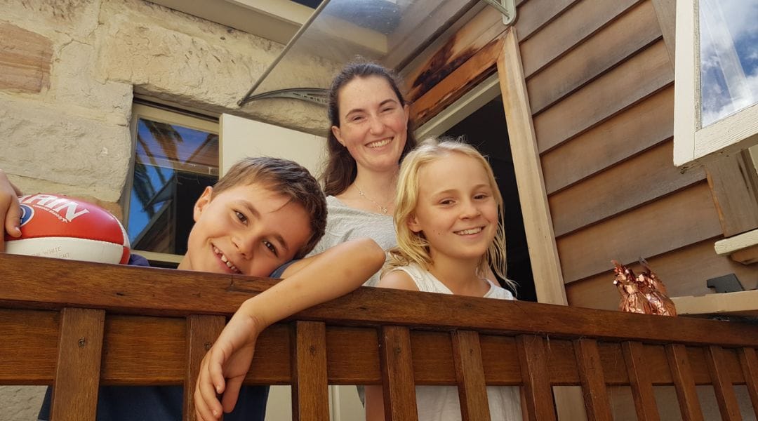 Bronte babysitter with two children