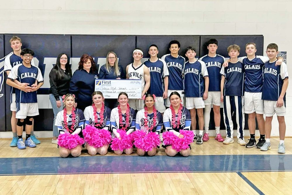 First Hoop Brings $2,800 to  Calais High School