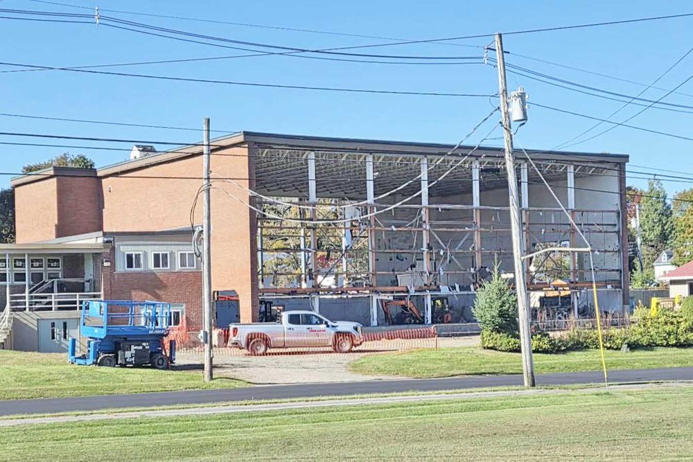Demolition Underway at  Former Calais School