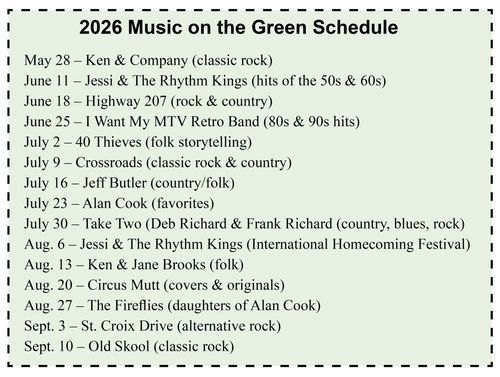 CDRC Finalizes Summer Concert Series