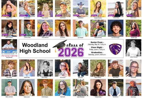 Woodland Jr./Sr. High School Honors Class of 2026 Top Scholars