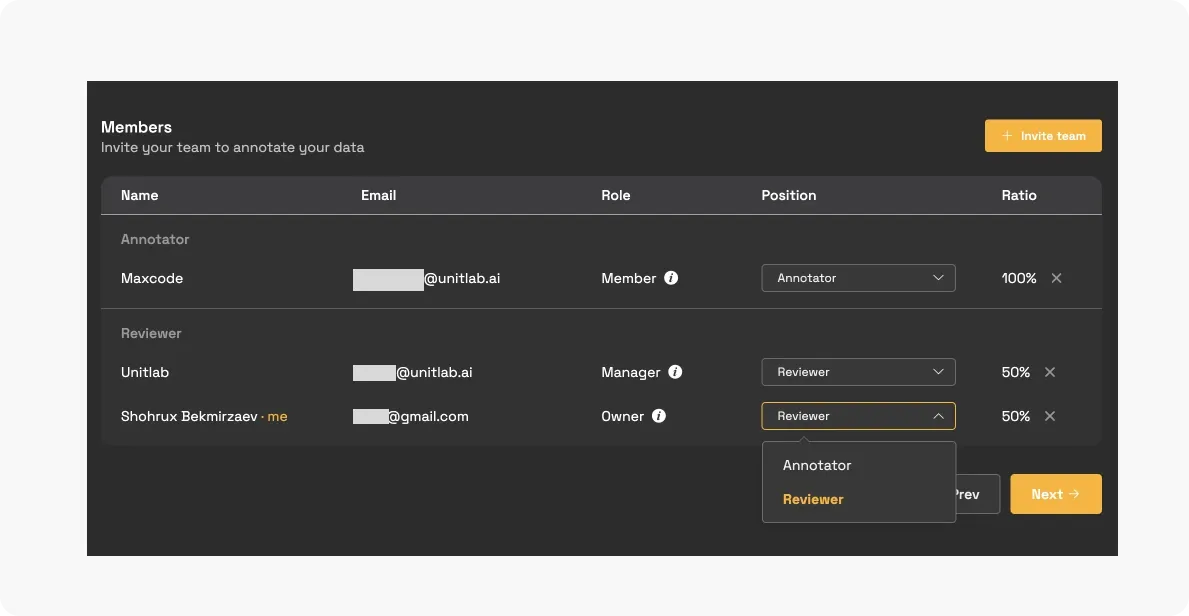 Position Assignment | Unitlab Annotate