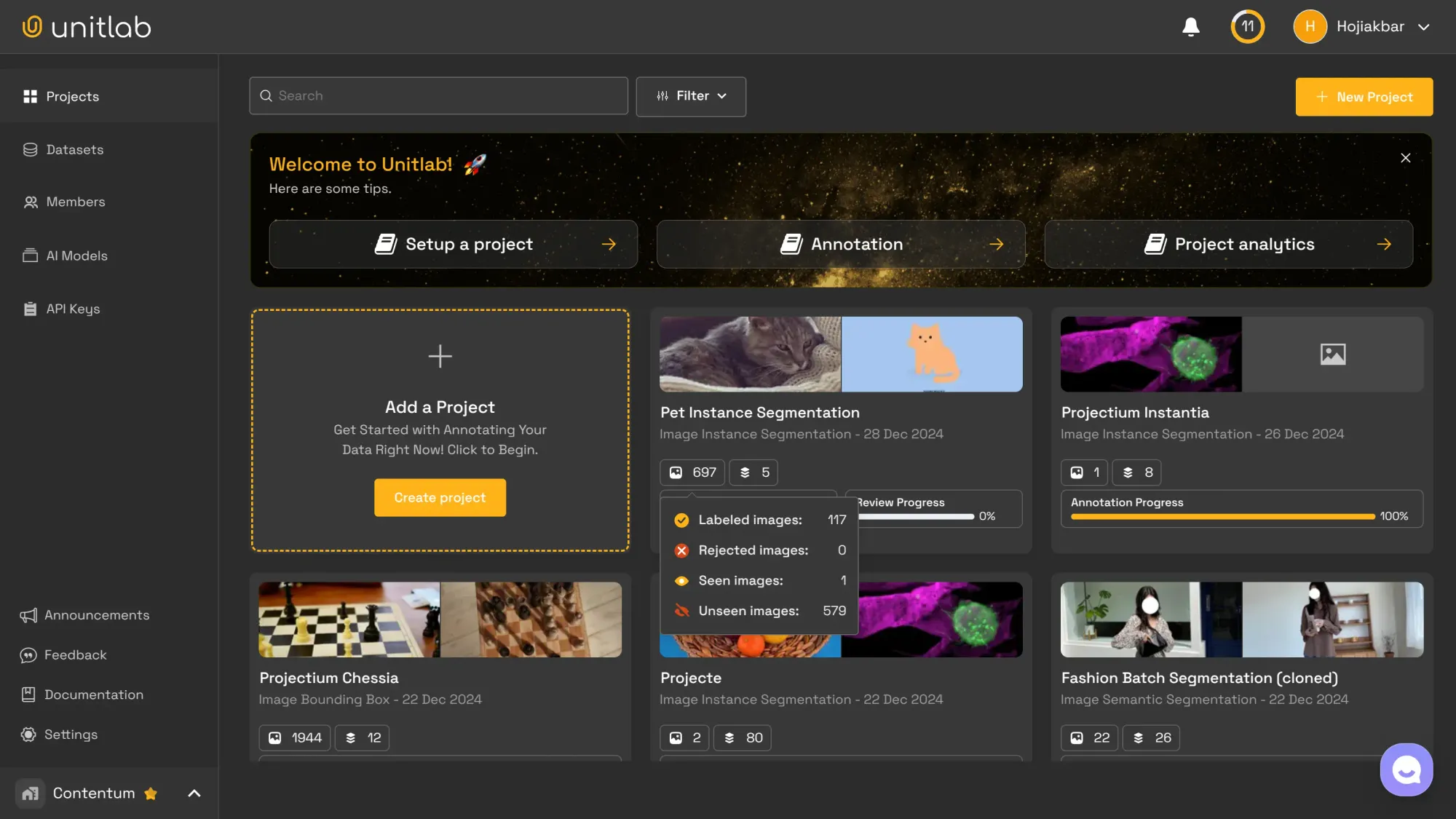 Summary Image Statistics | Unitlab Annotate
