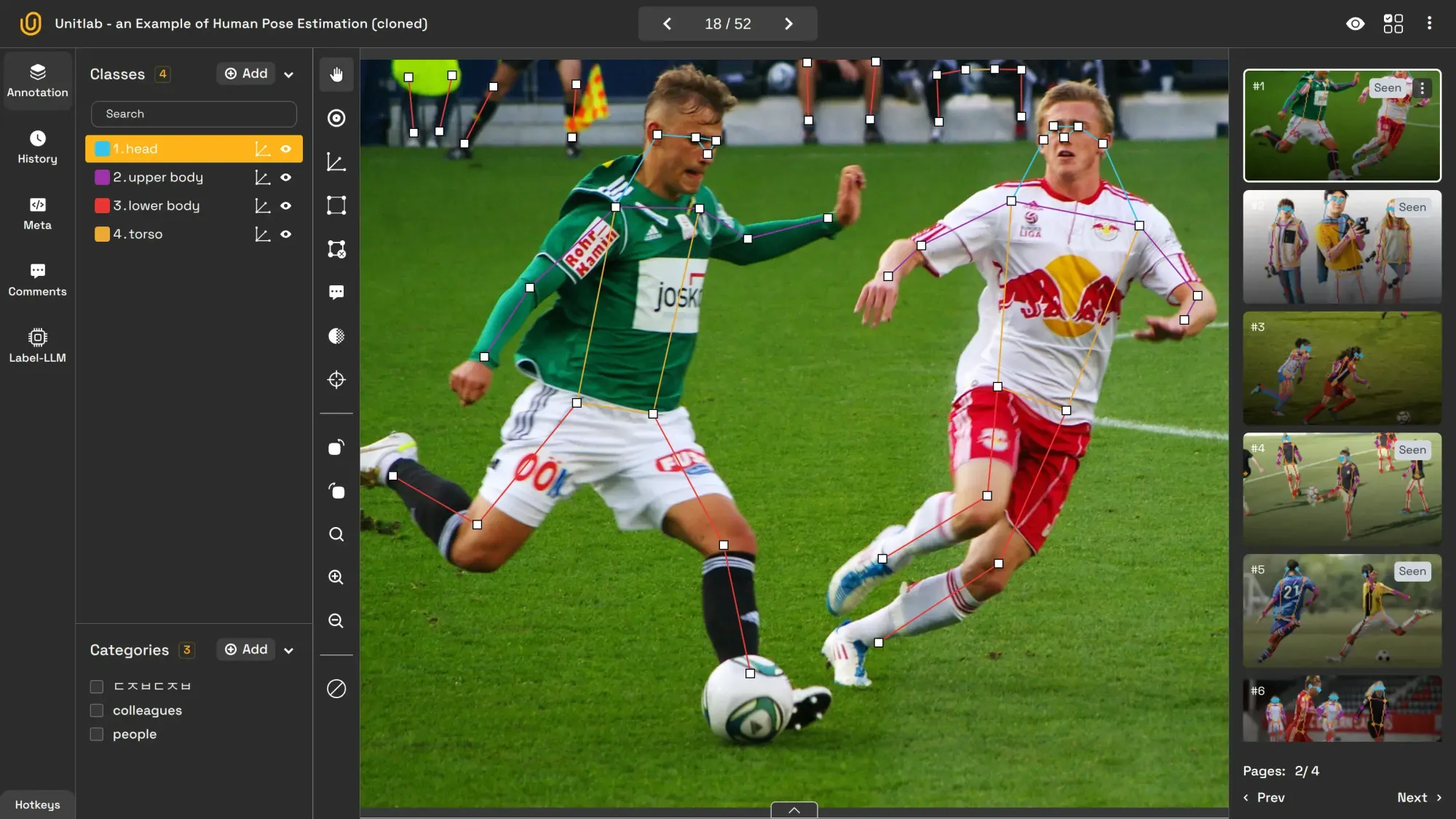 Human Pose Estimation | Image Skeleton | Unitlab Annotate