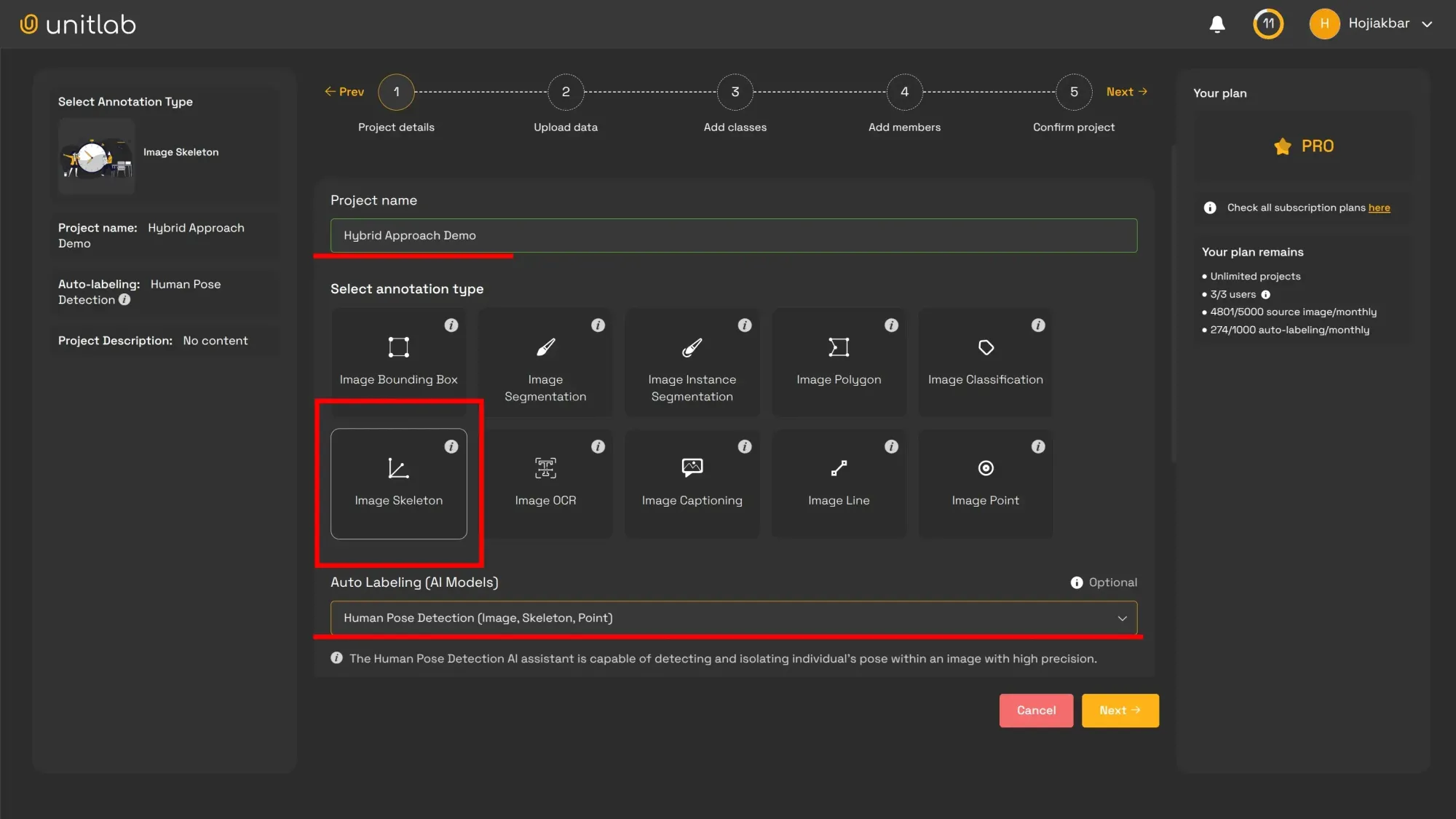 Project Creation Demo | Unitlab Annotate