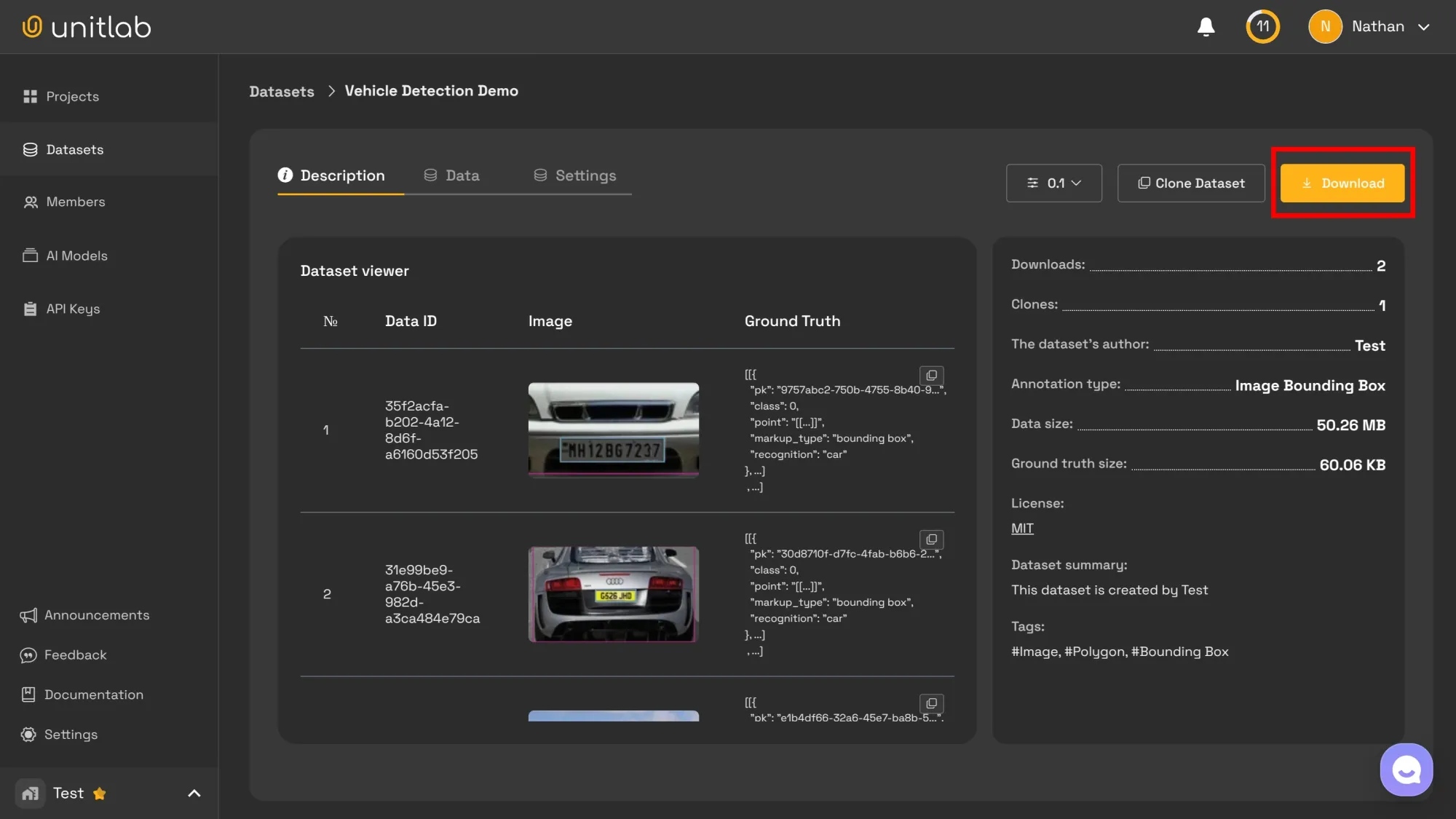 Download Raw Images | Unitlab Annotate