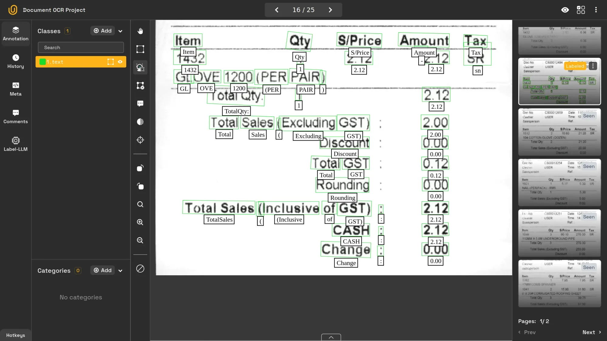 Image OCR with Bounding Boxes | Unitlab Annotate