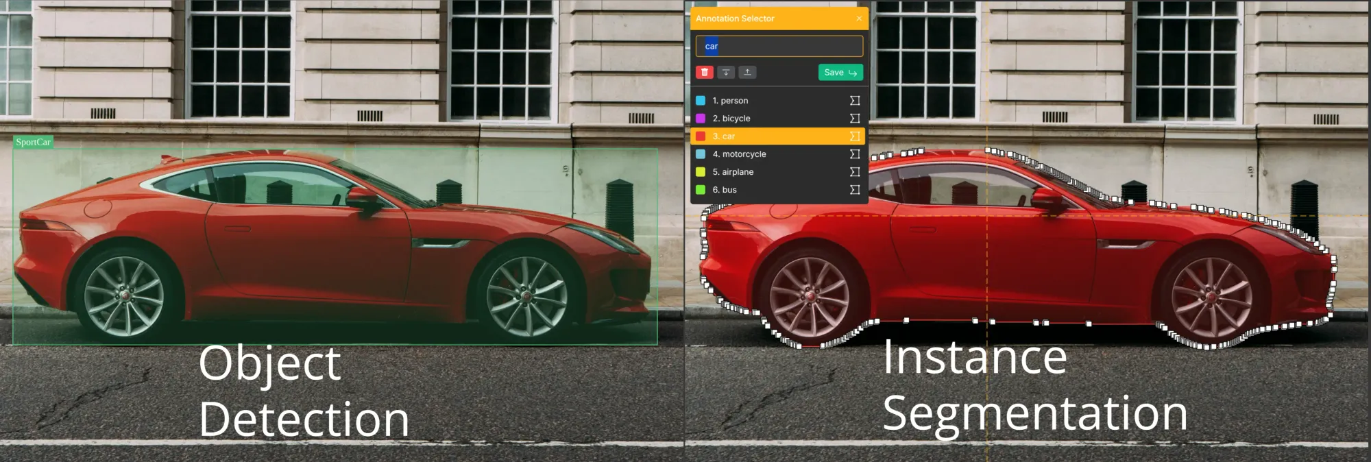 Object Detection vs. Instance Segmentation | Unitlab Annotate