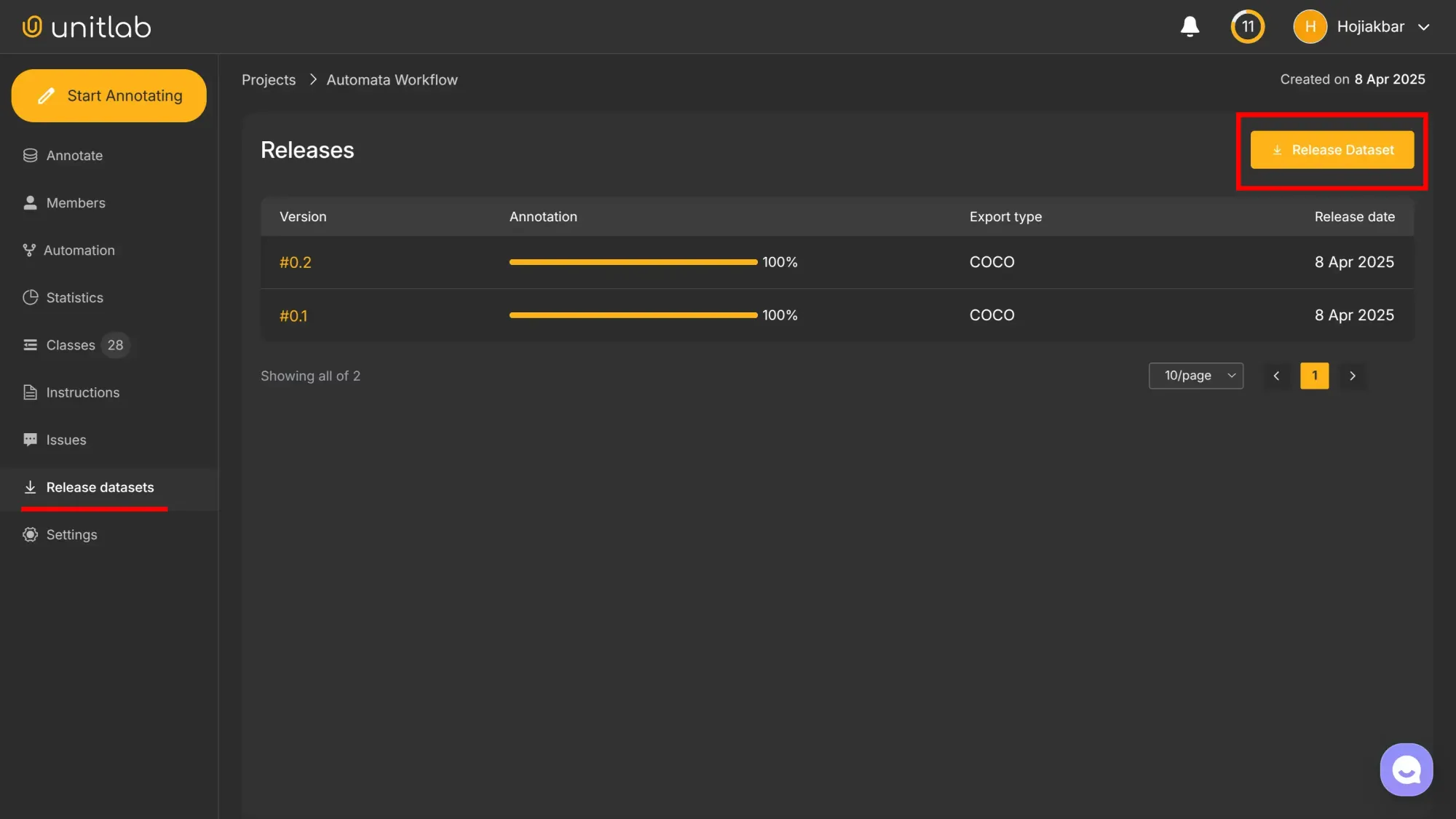 Datasets Release | Unitlab Annotate