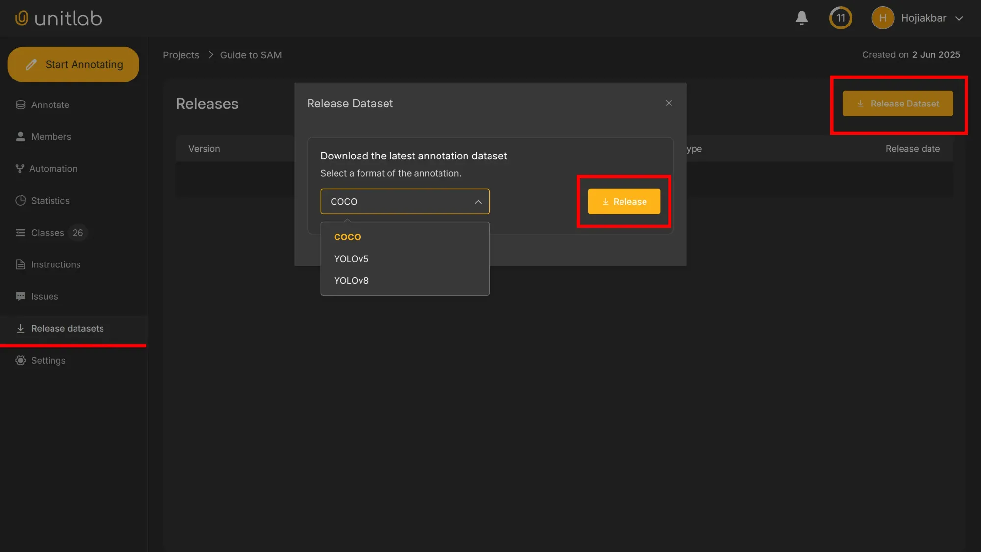 Dataset Release | Unitlab Annotate