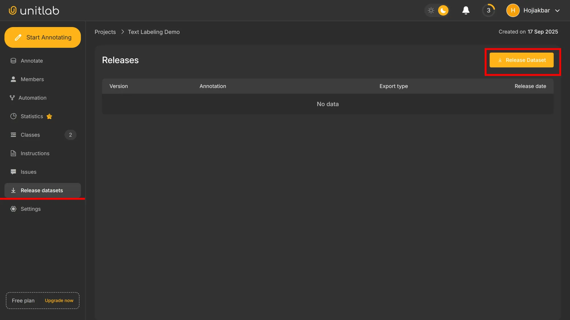 Dataset Release | Unitlab Annotate