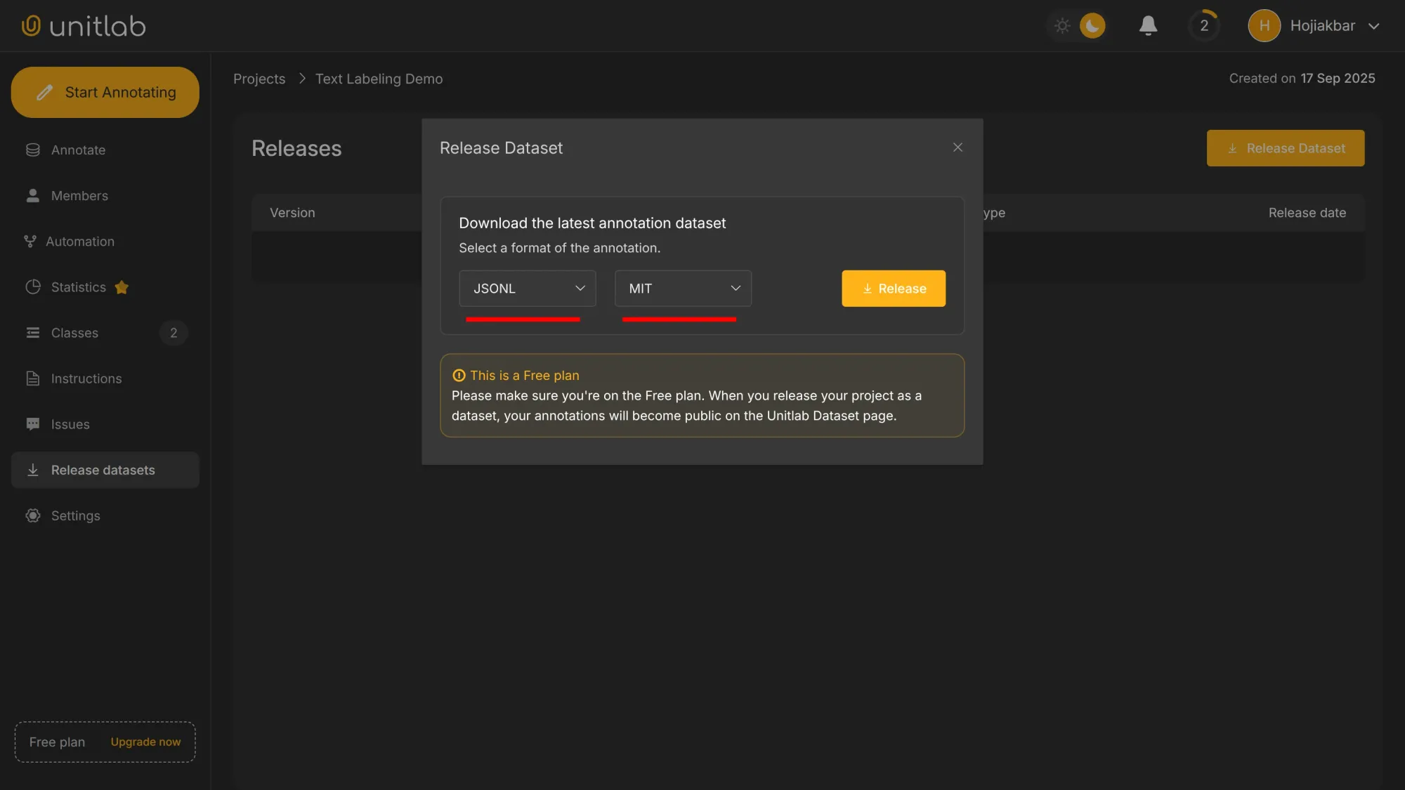 Dataset Release | Unitlab Annotate