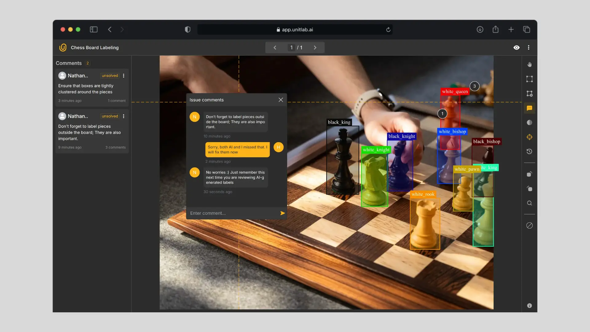 Annotator && Reviewer Collaboration within Unitlab AI