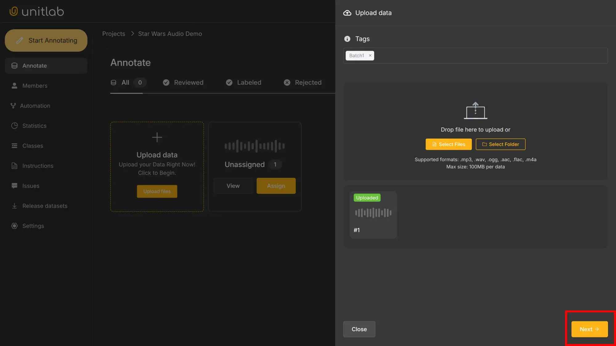 Project Setup | Unitlab Annotate