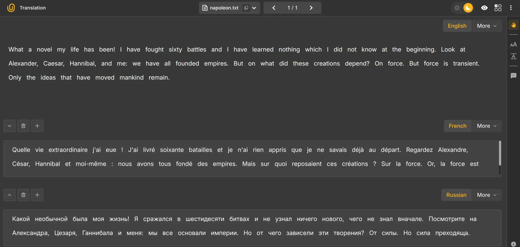 Text Language Translation | Unitlab Annotate