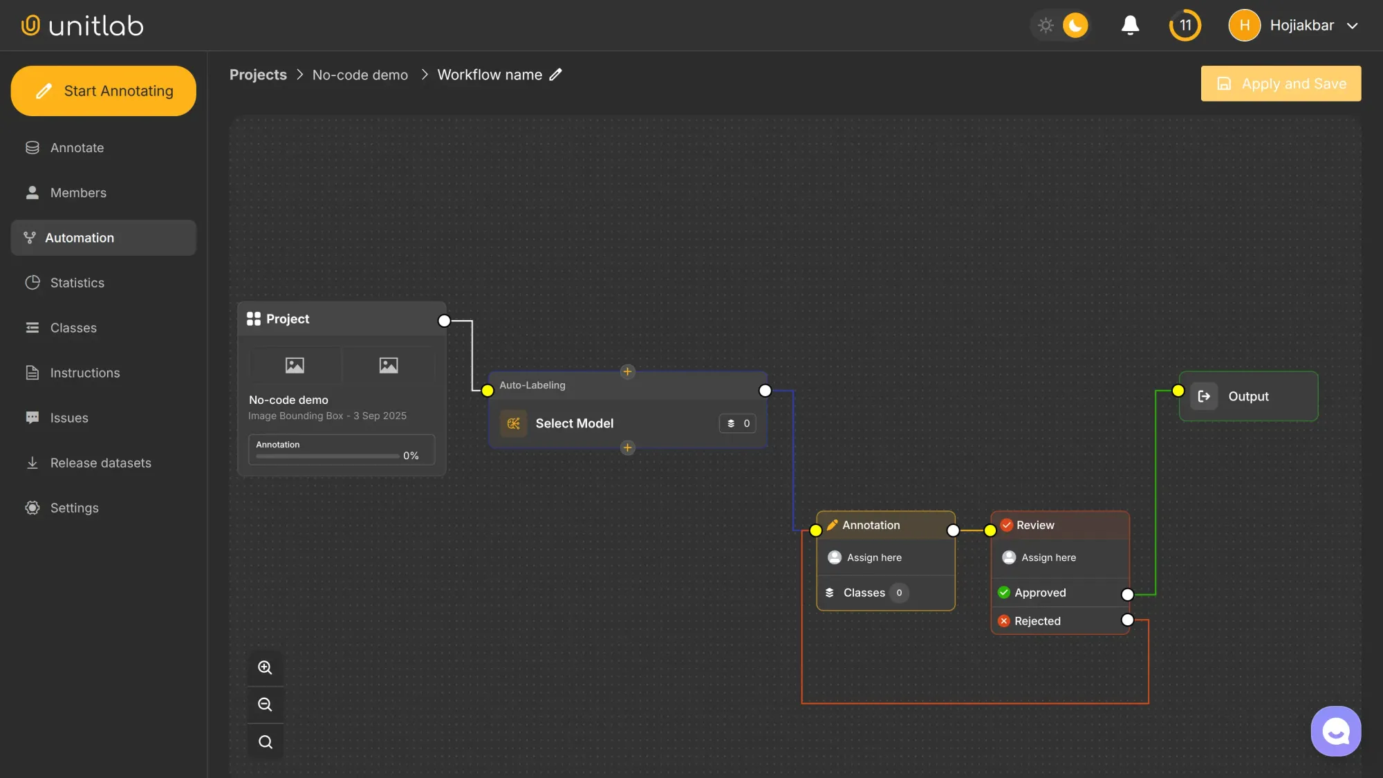Automation Setup | Unitlab Annotate