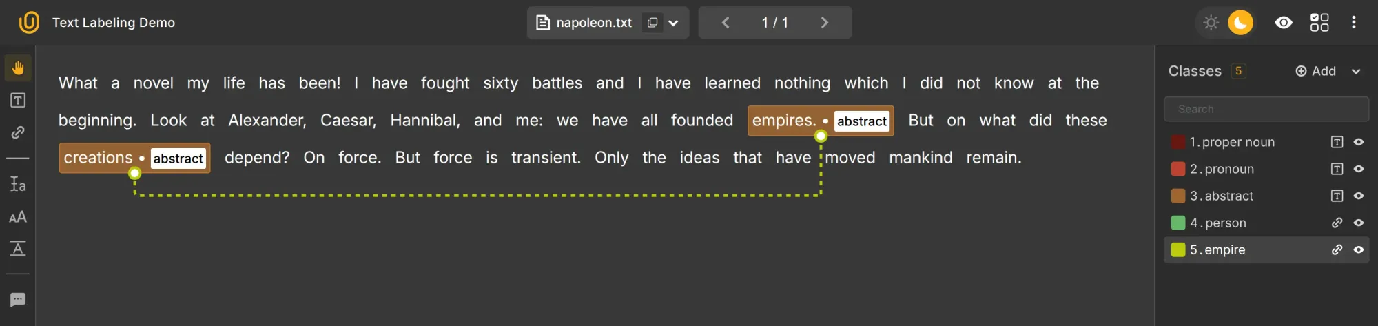 Text Relation Annotation | Unitlab Annotate