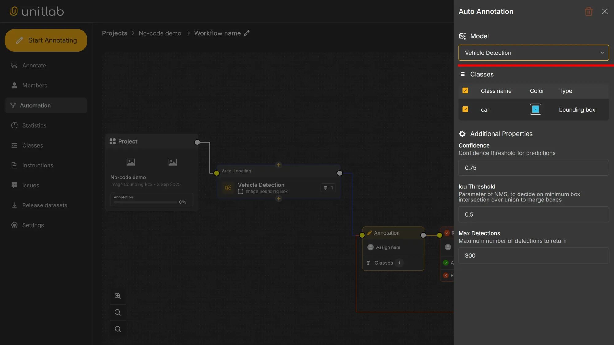 Automation Setup | Unitlab Annotate