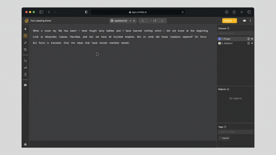 Unitlab AI NER Annotation