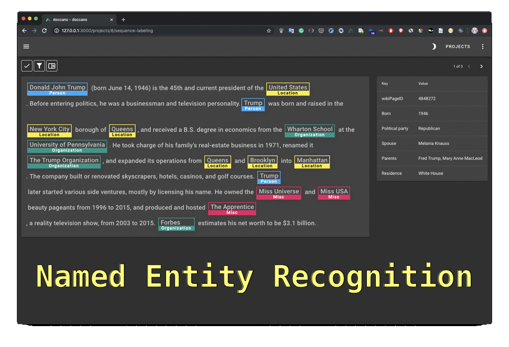 Doccano Text Annotation