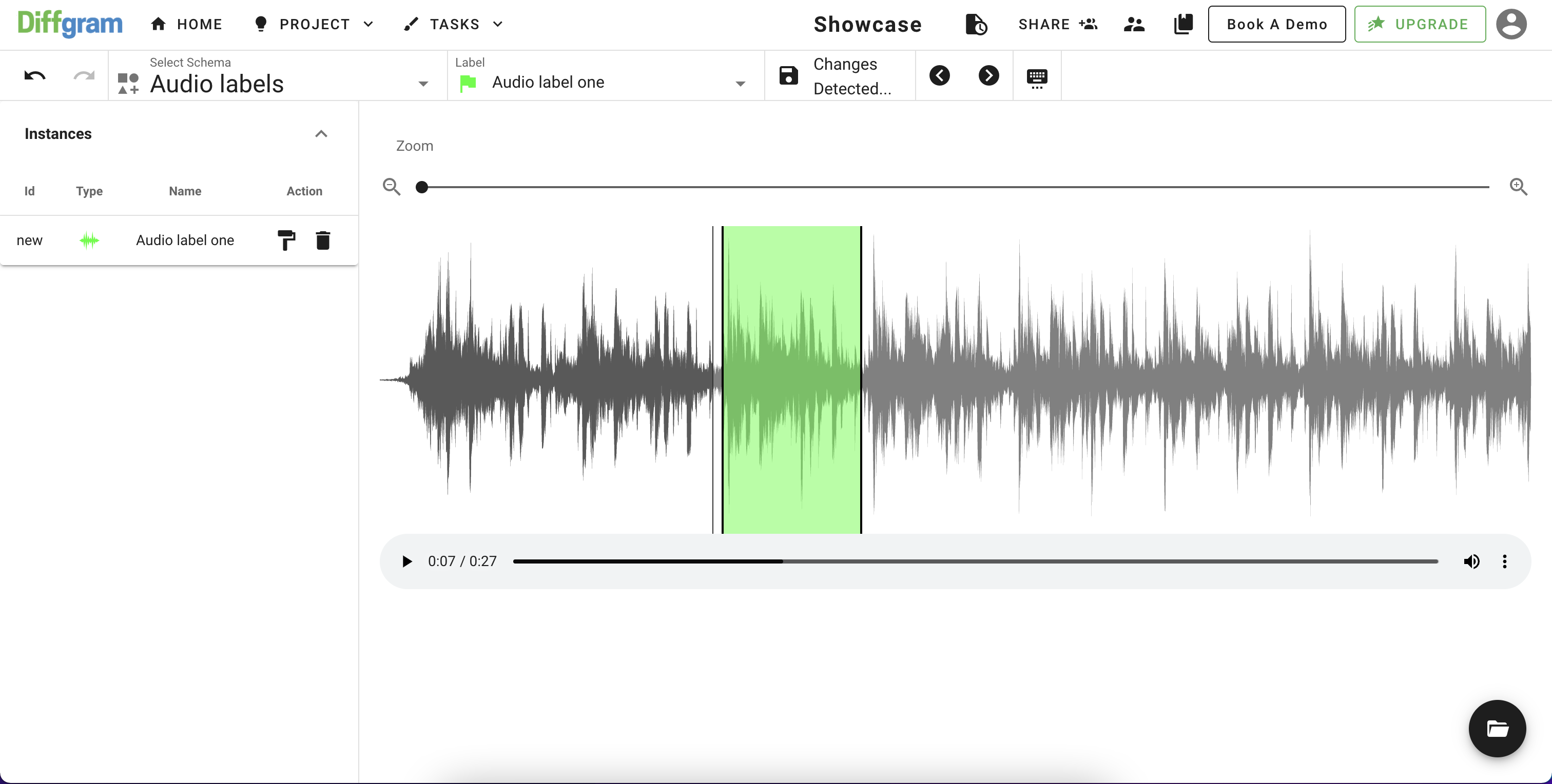 Diffgram Segmenting Audio | Diffgram