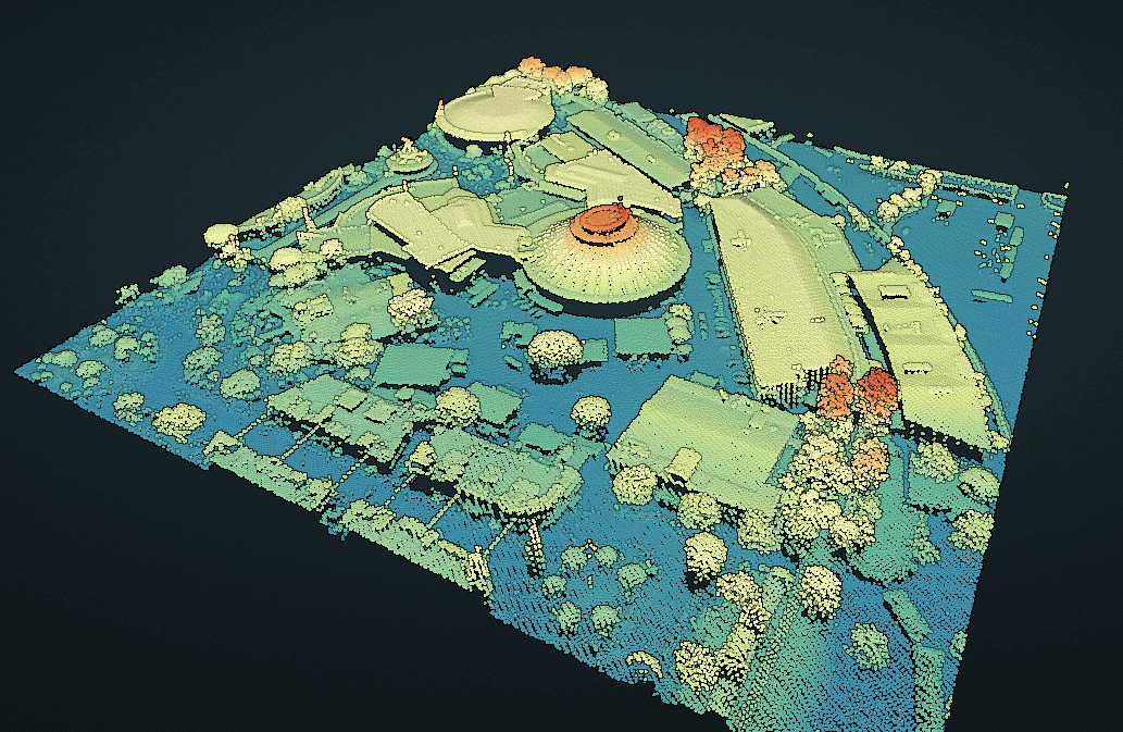 DisneyLand Resort Model with LiDAR