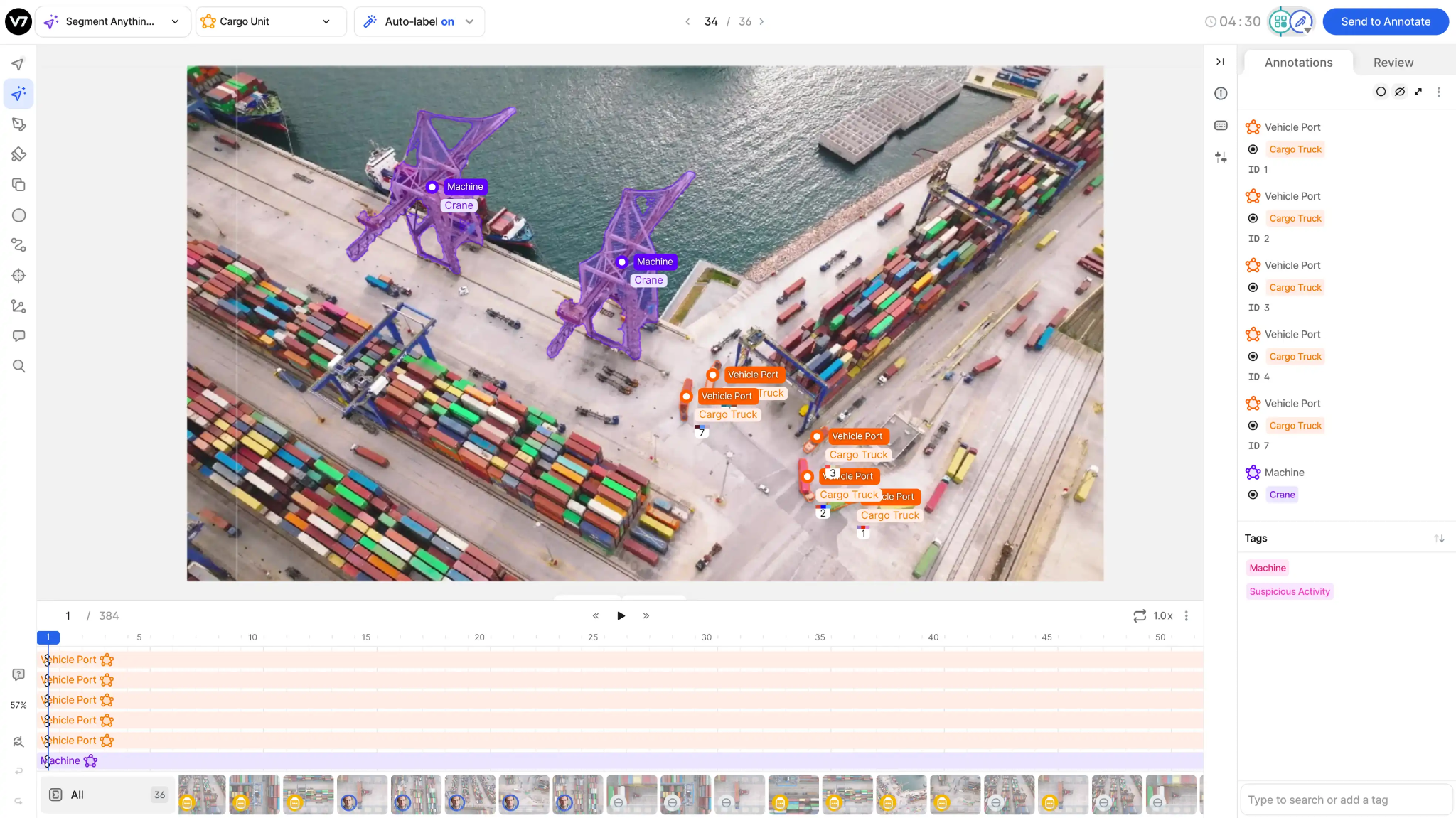 Figure 11: V7 data annotation UI.