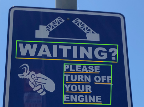 OCR Road Sign Example