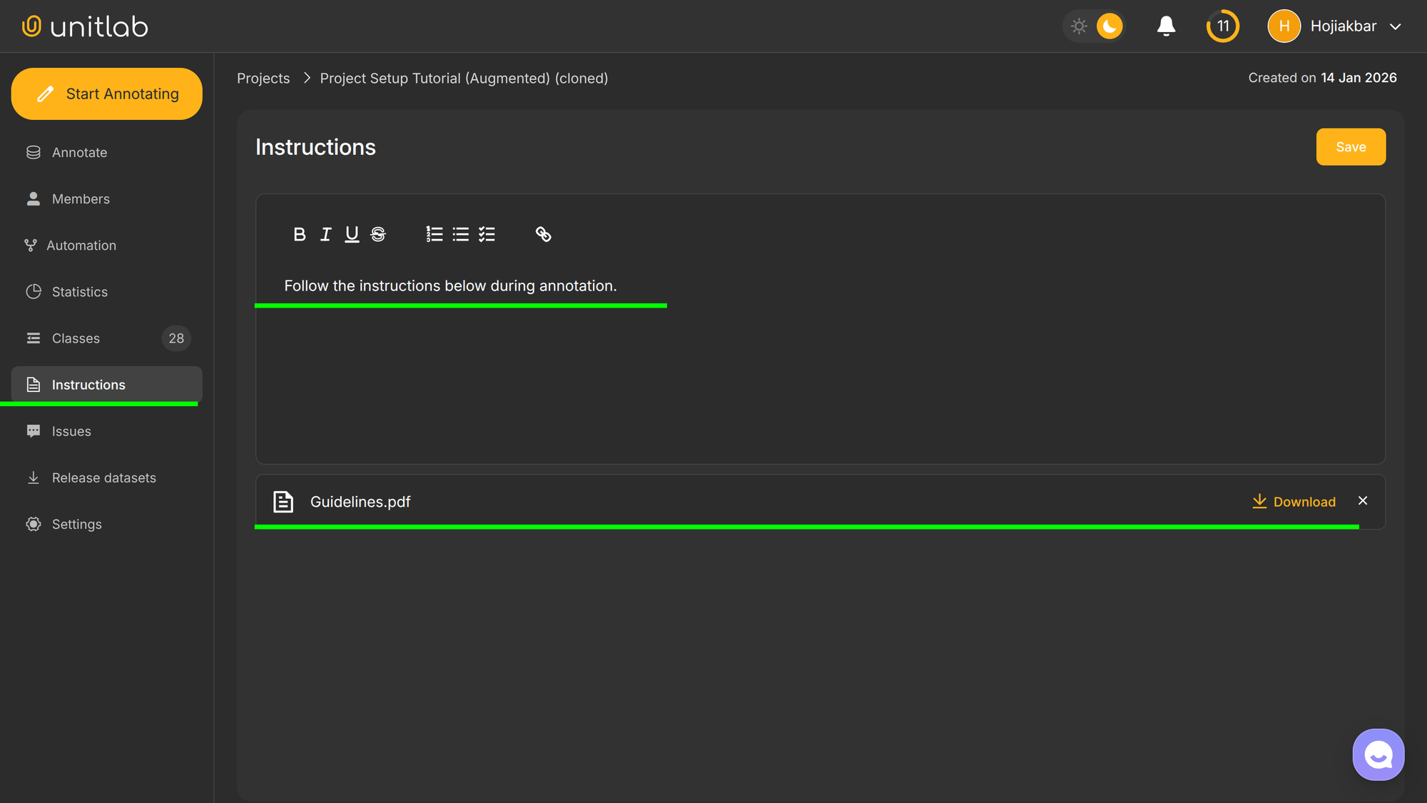 Instructions for Data Annotators | Unitlab Annotate