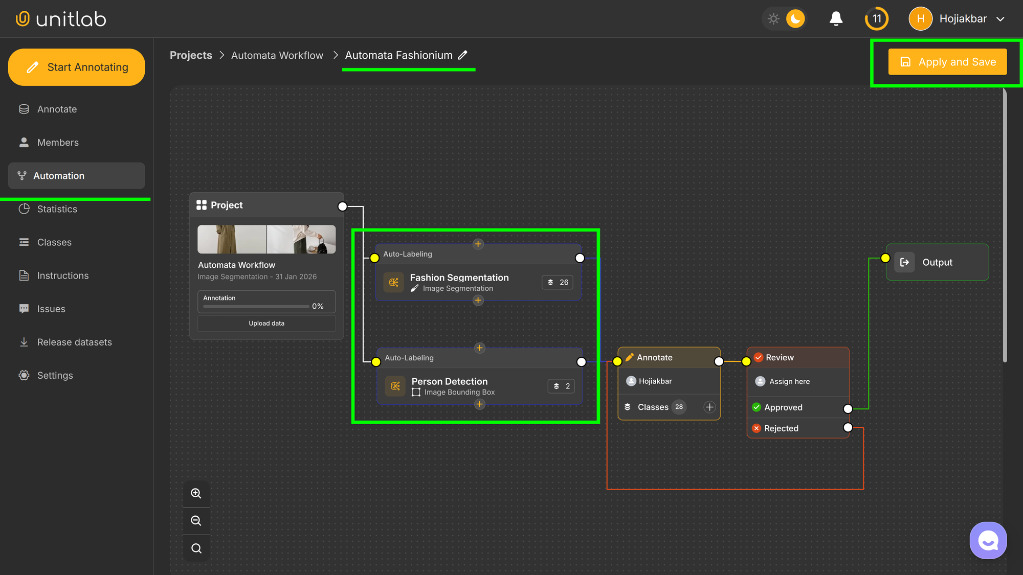 Automation Dashboard | Unitlab AI
