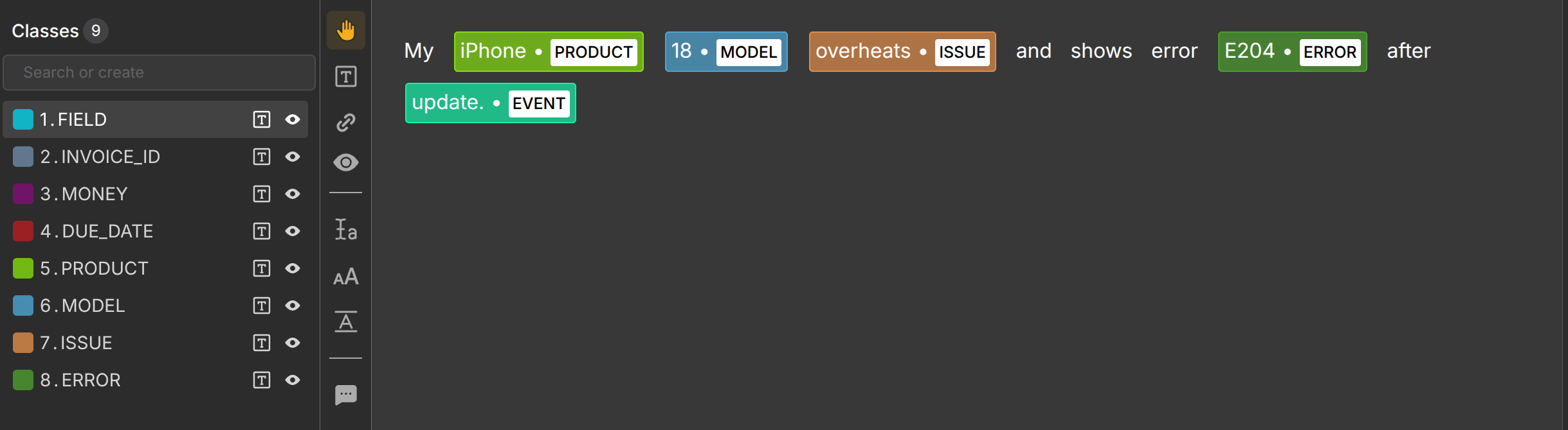 Customer Support NER Example | Unitlab AI