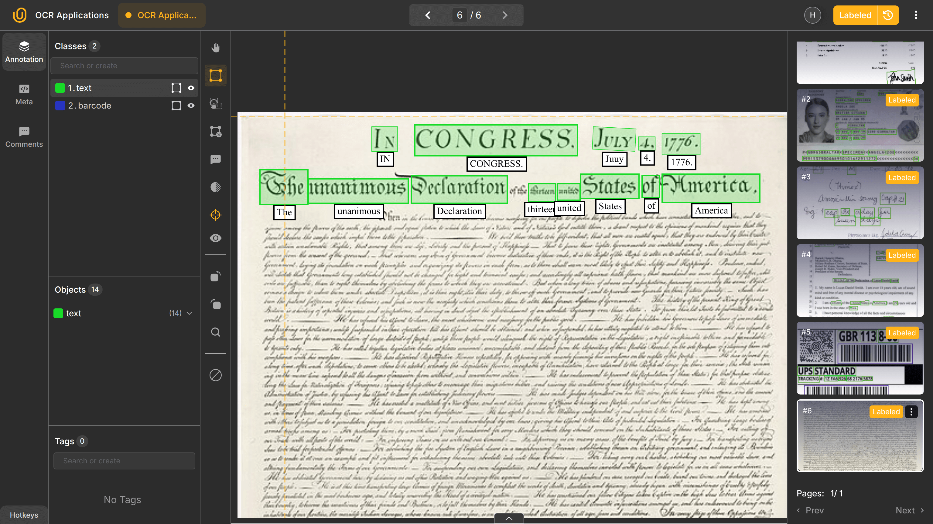 Government OCR Example | Unitlab AI