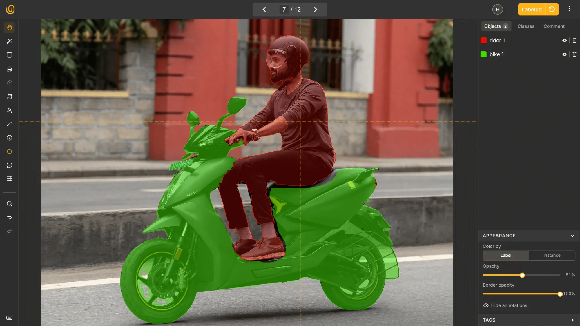 A man riding a motor bike on a city road | Unitlab AI
